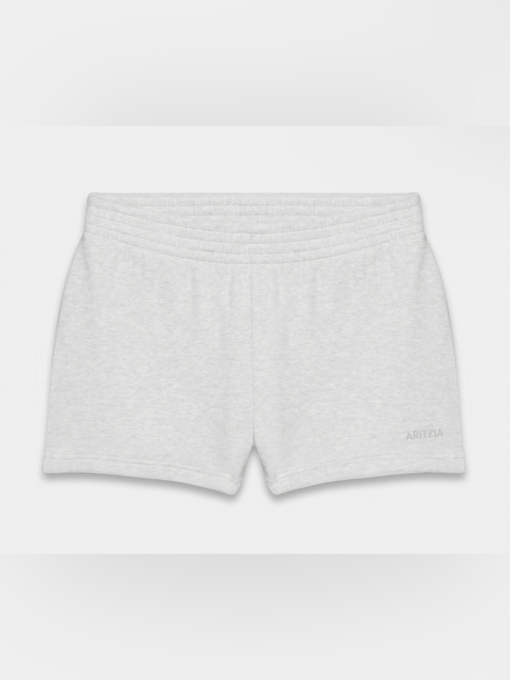 Aritzia Cozy Sweatfleece Perfect Micro Short Size Medium Heather Chrome Grey